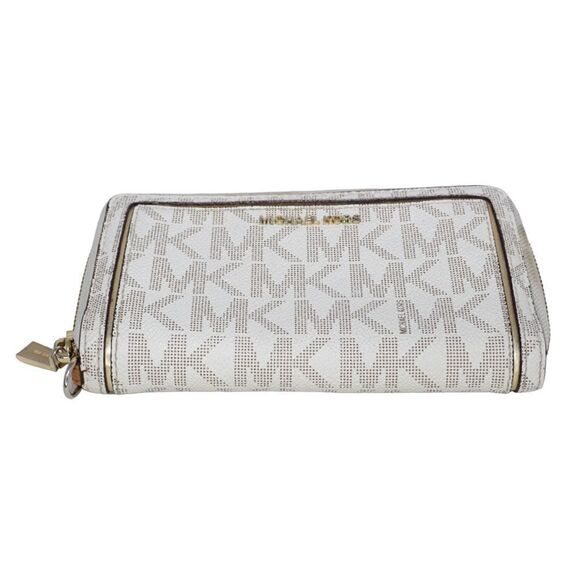 Michael Kors White Continental MK Logo Accordian Wallet - Picture 1 of 8